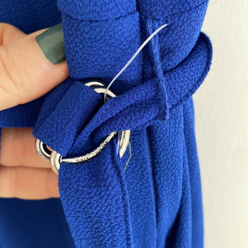 MICHAEL Michael Kors Twilight Blue D Ring Belt Cropped Pant Jumpsuit - Picture 8 of 16